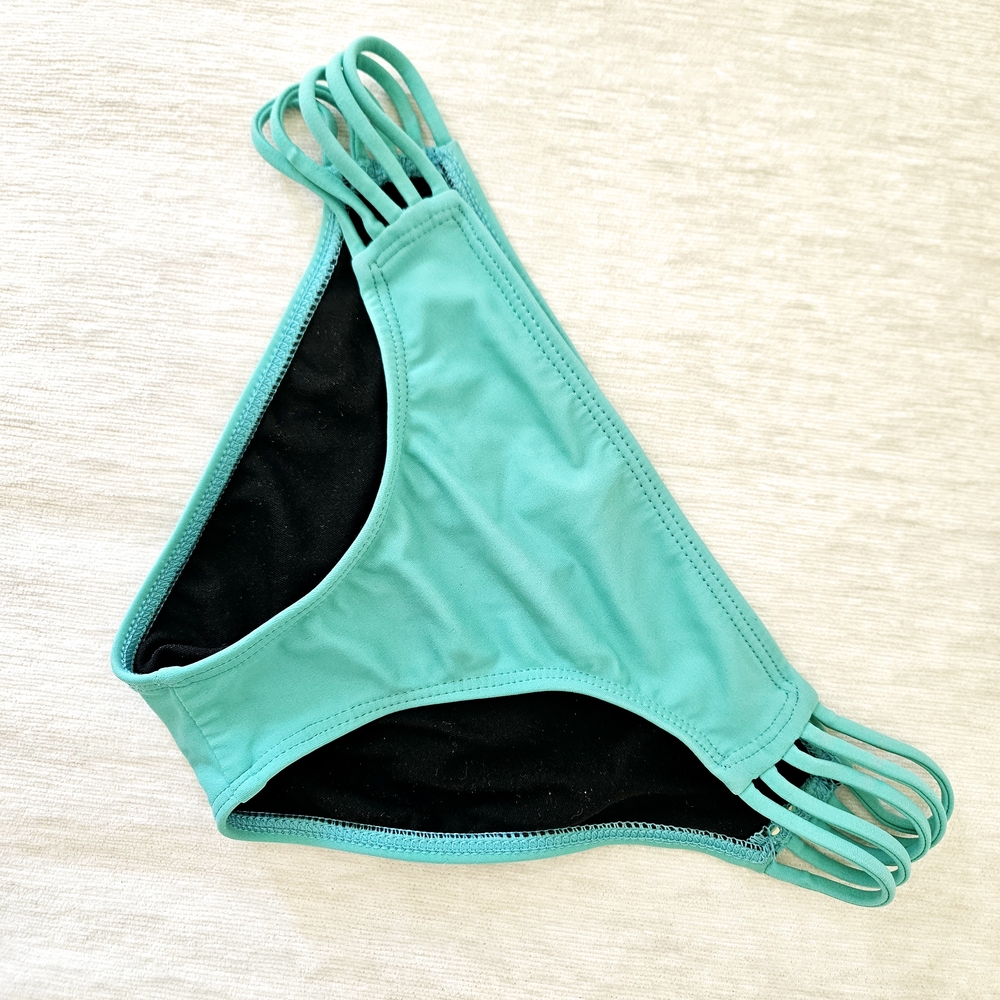 Teal Strappy Bikini Bottom
